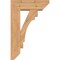Ekena Millwork Merced Slat Smooth Bracket w/ Offset Brace, Western Red Cedar, 7 1/2"W x 22"D x 34"H BKT0806X22X34MRC06SWR - alternate 2